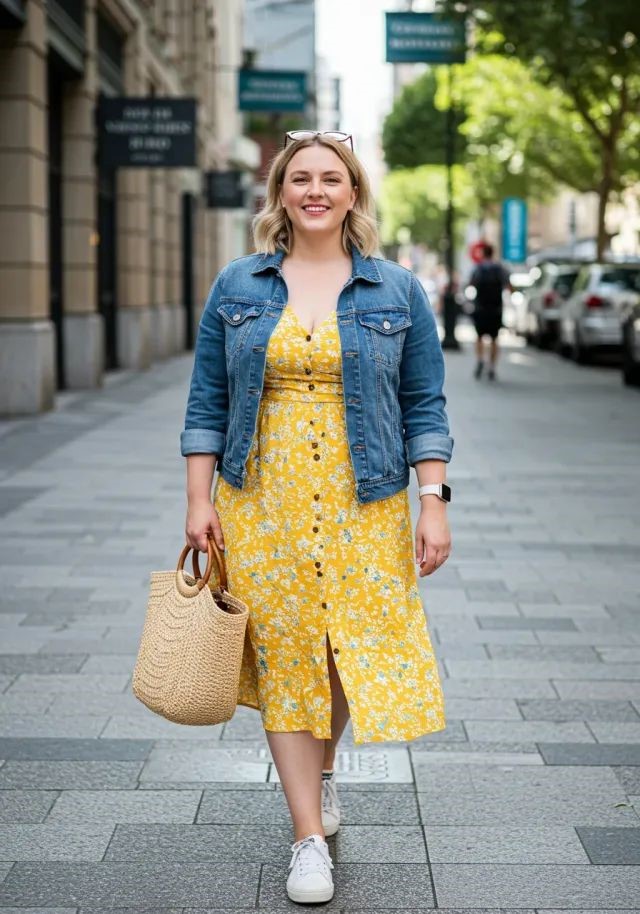 Versatile plus-size wardrobe with clothing pieces that can be mixed and matched.