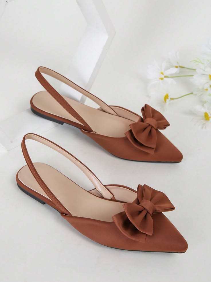 Brown bow flats for accessories that instantly upgrade any outfit