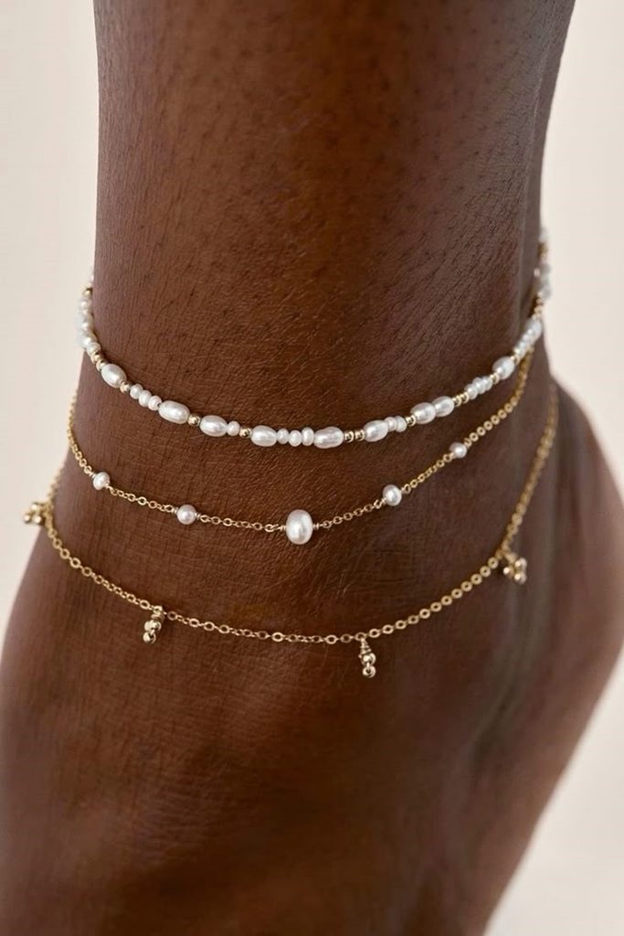 Layered pearl anklets for accessories that instantly upgrade any outfit