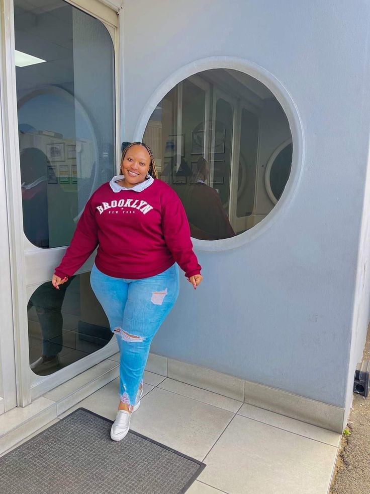 Plus size woman in a casual outfit embracing the confidence secret stylish women already know