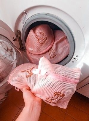 How to Care for Bras So They Last Longer when machine-washing bras in mesh bags