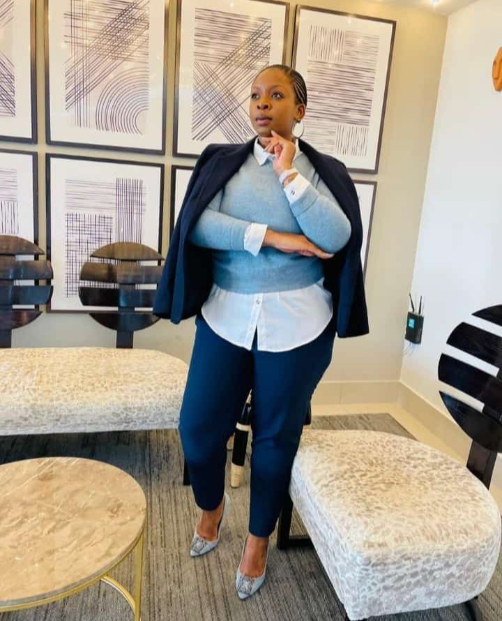 Plus size woman in a structured blazer showing why your outfits feel off